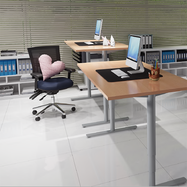 Rivoli 501-49 Sit-Stand Height Adjustable Desk Frame Heavy Duty 100kg Rated Optional Black Top & Frame Colours