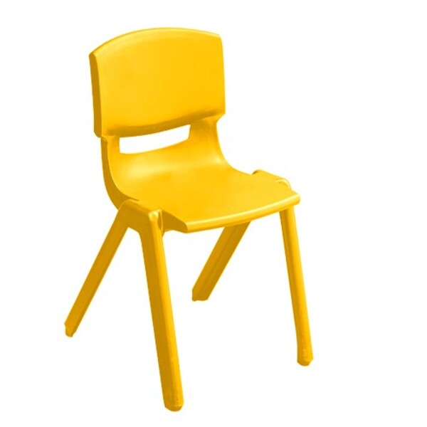 Yellow Academy School Chair Plastic Stackable Chairs Optional Linking ...