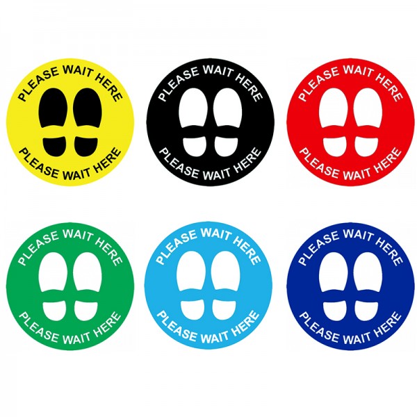 Pack of 10 - 150mm Social Distancing Decal No Slip Sticker Kit Commercial Grade Floor Marking Sign Pack of 10 - 150mm Social Distancing Decal No Slip Sticker Kit Commercial Grade Floor Marking Sign