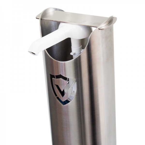 Sterling Stainless Steel Pedal Activated Mountable Hand Sanitiser Bollard 100% Mechanical Zero Touch | Australian Made Sterling Stainless Steel Pedal Activated Mountable Hand Sanitiser Bollard 100% Mechanical Zero Touch | Australian Made