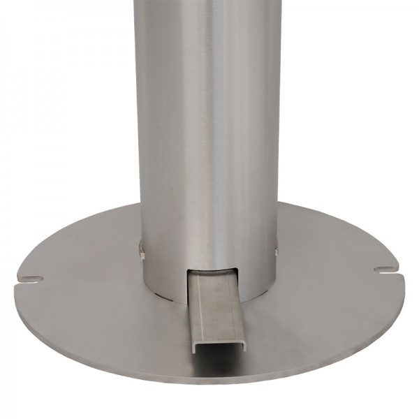 Sterling Stainless Steel Pedal Activated Mountable Hand Sanitiser Bollard 100% Mechanical Zero Touch | Australian Made Sterling Stainless Steel Pedal Activated Mountable Hand Sanitiser Bollard 100% Mechanical Zero Touch | Australian Made