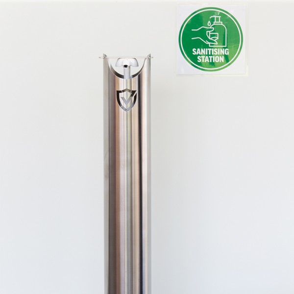 Sterling Stainless Steel Pedal Activated Mountable Hand Sanitiser Bollard 100% Mechanical Zero Touch | Australian Made Sterling Stainless Steel Pedal Activated Mountable Hand Sanitiser Bollard 100% Mechanical Zero Touch | Australian Made