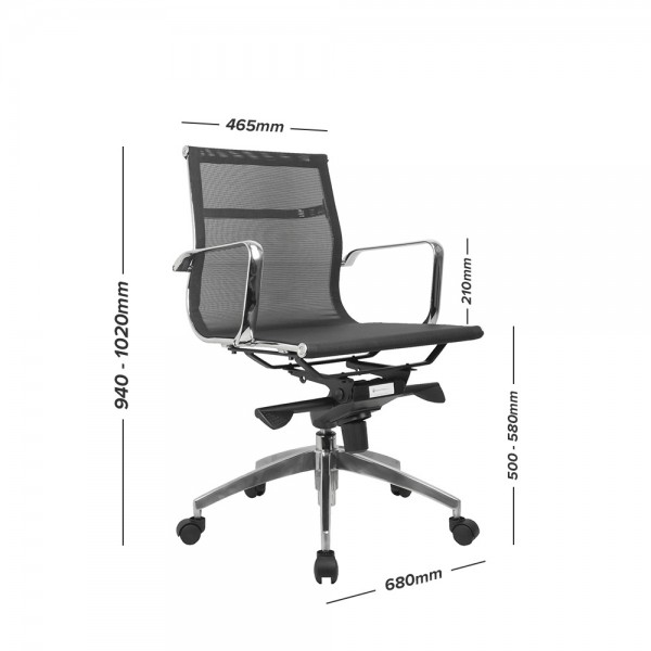 Tivoli Medium Back Mesh Back Office Chair *Clearance Price* Tivoli Medium Back Mesh Back Office Chair *Clearance Price*
