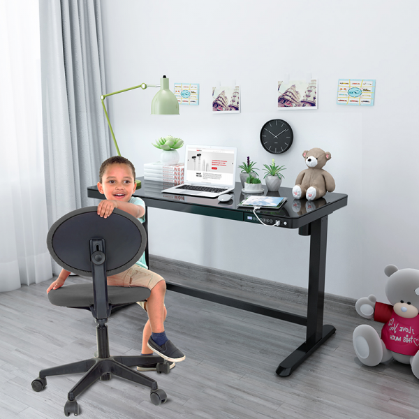 Tresanti Sit Stand Desk Electric Height Adjustable Glass Top Desks