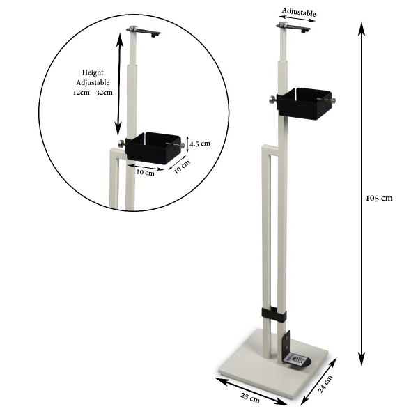 Touch Free Hand Sanitiser Dispenser Station Free Standing Floor Stand with Foot Pedal White Touch Free Hand Sanitiser Dispenser Station Free Standing Floor Stand with Foot Pedal White