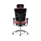 X4 Chair Genuine Premium Leather Executive Ergonomic Office Chair Auto Dynamic Variable Lumbar & Headrest Red