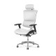 X4 Chair Genuine Premium Leather Executive Ergonomic Office Chair Auto Dynamic Variable Lumbar & Headrest White