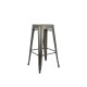 Metal Tolix Reproduction Distressed Stacking Stools | Bar & Bench & Table Sitting Height | Gunmetal Colour