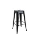 Metal Tolix Reproduction Stacking Stools | Bar Height | Black & Red Colour Metal Tolix Reproduction Stacking Stools | Bar Height | Black & Red Colour