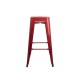 Metal Tolix Reproduction Stacking Stools | Bar Height | Black & Red Colour Metal Tolix Reproduction Stacking Stools | Bar Height | Black & Red Colour