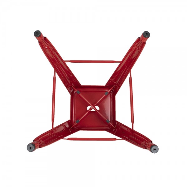 Metal Tolix Reproduction Stacking Stools | Bar Height | Black & Red Colour Metal Tolix Reproduction Stacking Stools | Bar Height | Black & Red Colour