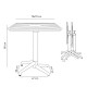 Moon Cafe Square Folding Premium Designer UV Resistant Indoor & Outdoor Table