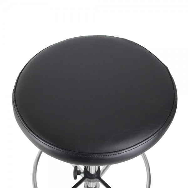Chrome Utility Gas Lift Stool Vinyl Padded Seat Drafting Height Chrome Utility Gas Lift Stool Vinyl Padded Seat Drafting Height