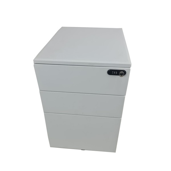 KMP Mobile 3 Drawer Pedestal Filing Unit Combination Lockable Cabinet Drawers 