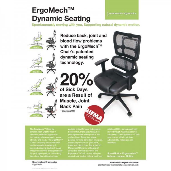 ErgoMech™ Chair Dynamic Active Natural Movement Seating Balanced Smart Motion Ergonomics + Head Rest ErgoMech™ Chair Dynamic Active Natural Movement Seating Balanced Smart Motion Ergonomics + Head Rest