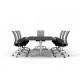 Elite Boat Shape Meeting Boardroom Conference Table 3600 x 1200 Top & Chrome Base