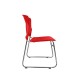 Opal 100 Sled Base Stackable Chair Red Poly Seat & Back - BDO Clearance  
