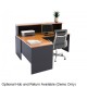 Origo Bow Front Office Desk with Optional Raised Hob