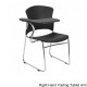 Opal 100 Sled Base Stackable Chair Optional Upholstery Arms & Lecture Writing Tablet 