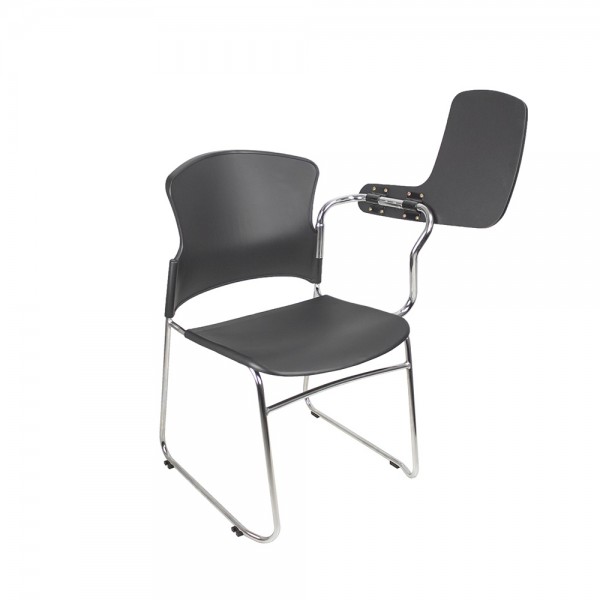 Opal 100 Sled Base Chair with Plastic Folding Tablet Arm
