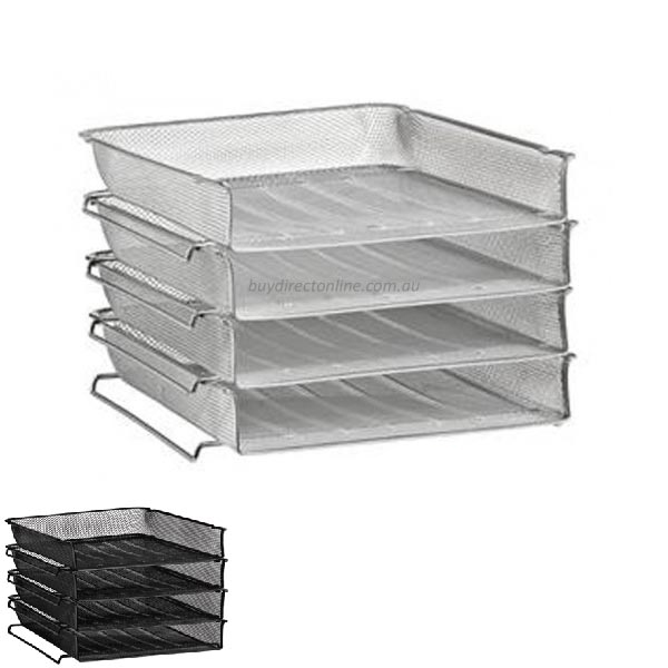 Vision Steelware A4 Document Tray Desk Top Mesh Paper Organizing Tray Set of 4
