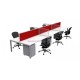 Cubit Raceway - 6 Person Desk & Screen Call Centre Workstations Cubit Raceway - 6 Person Desk & Screen Call Centre Workstations