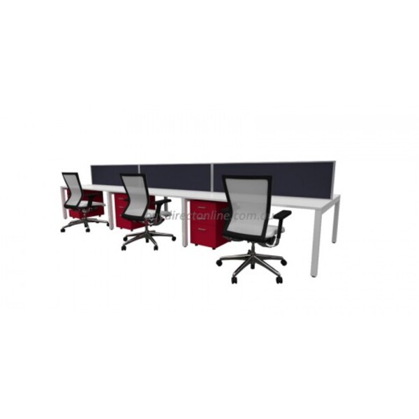 Cubit Raceway - 6 Person Desk & Screen Call Centre Workstations Cubit Raceway - 6 Person Desk & Screen Call Centre Workstations