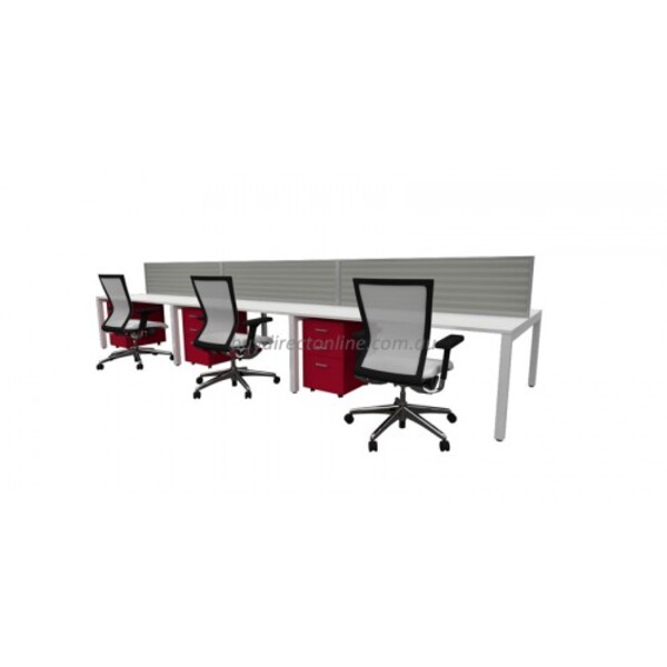Cubit Raceway - 6 Person Desk & Screen Call Centre Workstations Cubit Raceway - 6 Person Desk & Screen Call Centre Workstations