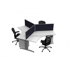 3 seater workstation