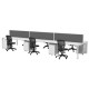Cubit Raceway - 6 Person Desk & Screen Call Centre Workstations Cubit Raceway - 6 Person Desk & Screen Call Centre Workstations
