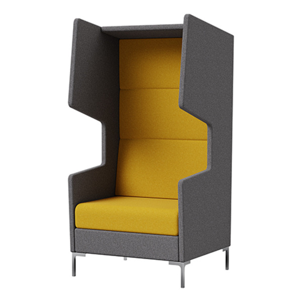 Khloe Soft Seating Acoustic Winged Private High Back Booth Lounge System