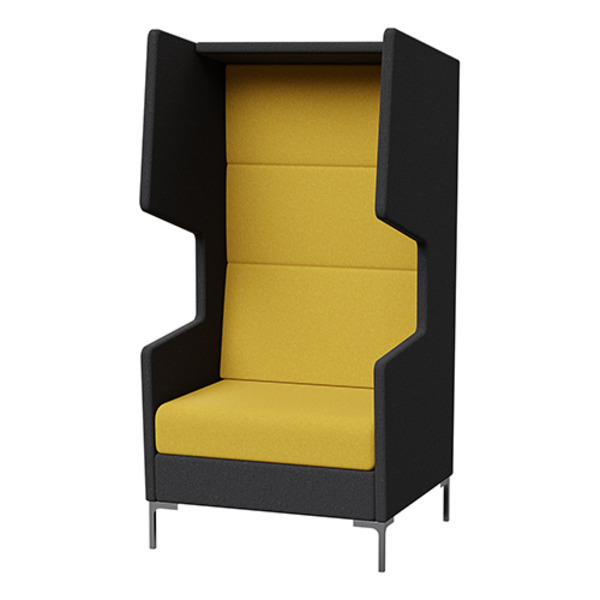 Khloe Soft Seating Acoustic Winged Private High Back Booth Lounge System