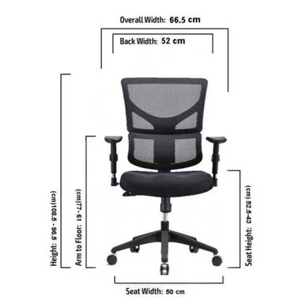 X Mesh Chair Basic Ergonomic Task Office Chair Auto Dynamic Variable Lumber System & Optional Headrest