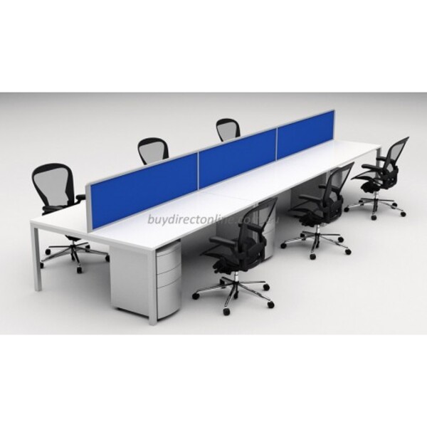 Cubit Raceway - 6 Person Desk & Screen Call Centre Workstations Cubit Raceway - 6 Person Desk & Screen Call Centre Workstations