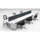 Cubit Raceway - 6 Person Desk & Screen Call Centre Workstations Cubit Raceway - 6 Person Desk & Screen Call Centre Workstations