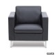 Neo Lounge Tub Chair Single or Double Seater in Black PU