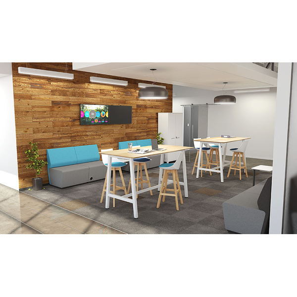 Trestle Table Bar Leaner + 6 Chairs Combo Trestle Table Bar Leaner + 6 Chairs Combo