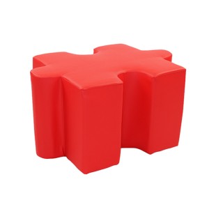 Jigsaw Puzzle Shaped Ottomans - Set of 4 Pieces Green / Blue / Red & Yellow Jigsaw Puzzle Shaped Ottomans - Set of 4 Pieces Green / Blue / Red & Yellow