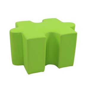Jigsaw Puzzle Shaped Ottomans - Set of 4 Pieces Green / Blue / Red & Yellow Jigsaw Puzzle Shaped Ottomans - Set of 4 Pieces Green / Blue / Red & Yellow