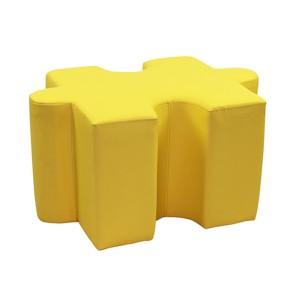Jigsaw Puzzle Shaped Ottomans - Set of 4 Pieces Green / Blue / Red & Yellow Jigsaw Puzzle Shaped Ottomans - Set of 4 Pieces Green / Blue / Red & Yellow