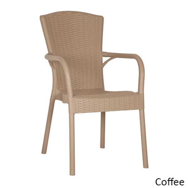 Royal Cafe Chair Rattan Style Visitor Office Restaurant Indoor / Outdoor Seating 
