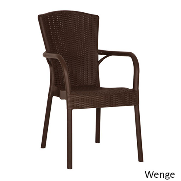 Royal Cafe Chair Rattan Style Visitor Office Restaurant Indoor / Outdoor Seating 