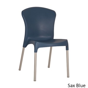 blue stacking chairs