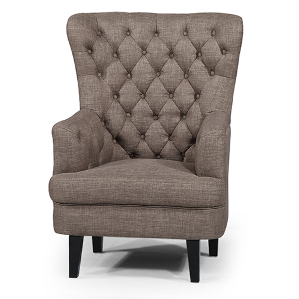 Louis Armchair With Dark Timber Legs