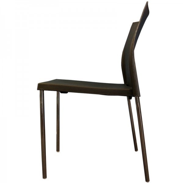 Star Cafe Poly Chair Metal 4 Leg Chrome Frame