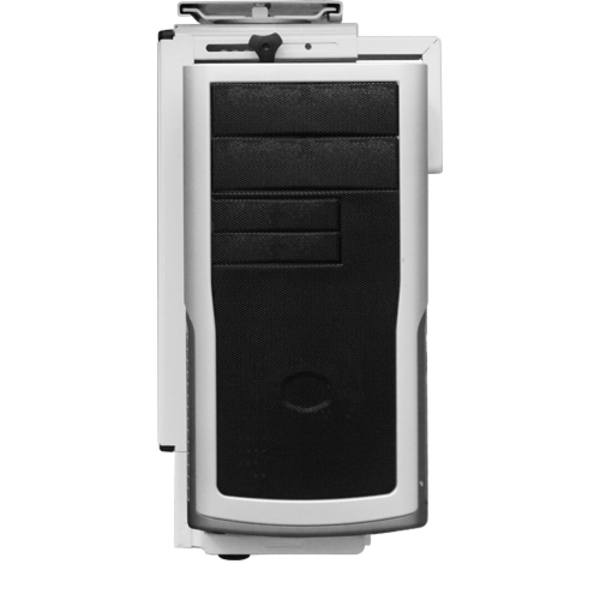 Computer Tower Desktop PC Box CPU Holder Metal Adjustable - White