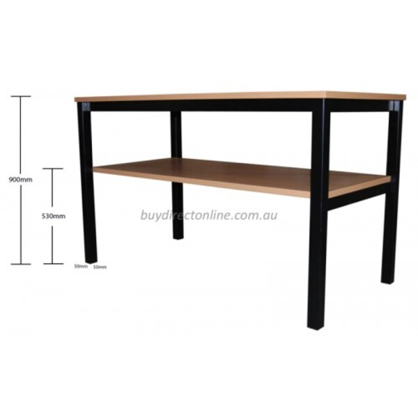 Drafting Table Bench with Shelf Optional Casters