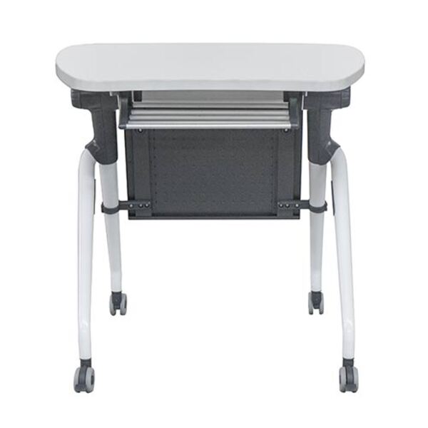 Flip Top Desk Exam Lecture Training Table with Modesty Panel and Storage Tray Flip Top Desk Exam Lecture Training Table with Modesty Panel and Storage Tray