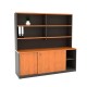 Origo Sliding Door Credenza with Hutch Storage Shelving Origo Sliding Door Credenza with Hutch Storage Shelving