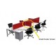Cubit Raceway - 6 Person Desk & Screen Call Centre Workstations Cubit Raceway - 6 Person Desk & Screen Call Centre Workstations